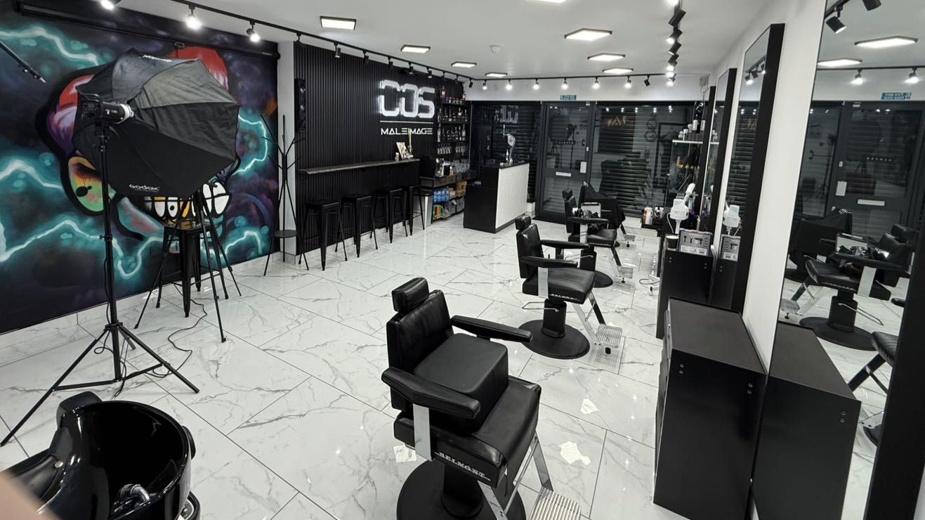 Inside the COS Male Image barbershop in Manchester